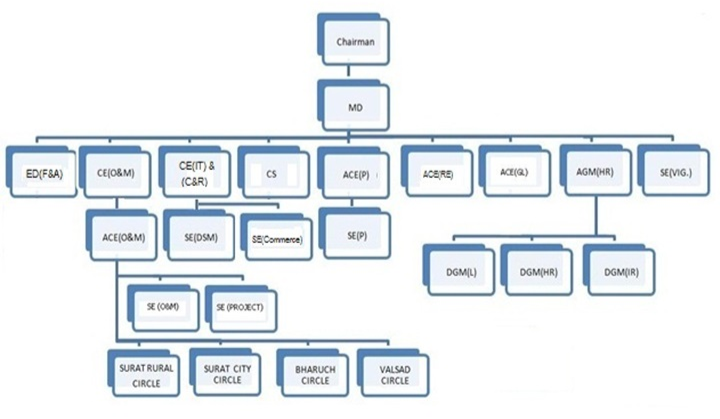 Organizational Structure of DGVCL